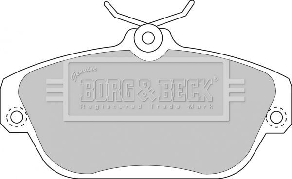 BORG & BECK Комплект тормозных колодок, дисковый тормоз BBP1157